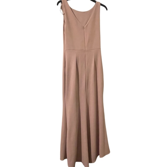 Betsy & Adam Sleeveless Ruffle Detail Dress Mauve Blush Size 8P - Picture 7 of 15